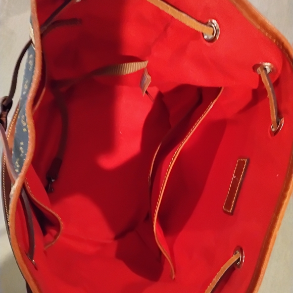 Dooney & Bourke Blue and Tan Shoulder Bag - Picture 2 of 3